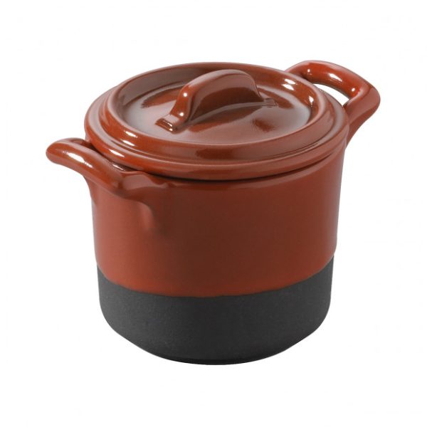 Belle cousin. Mini Stewpot with lid , Pepper red