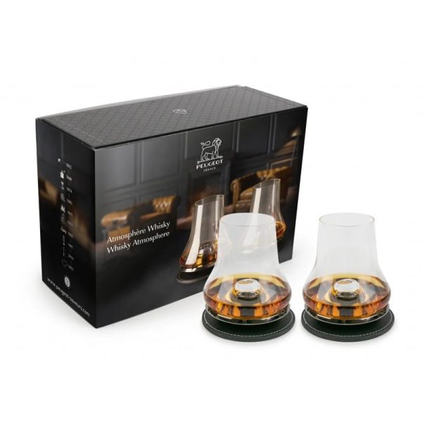 Whisky Atmosphere. SET OF 2 WHISKEY TASTING GLASSES WITH COOLING BASE