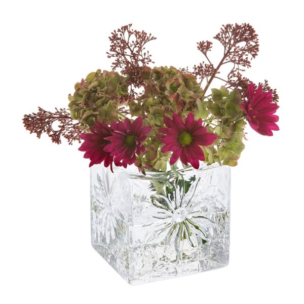 Marguerite. Square Vase Clear